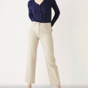 Frank and Oak Jane Straight Leg Pant in Cream